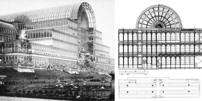 Le Crystal Palace, Joseph Paxton, Palais de l’exposition universelle de Londres, 1851. Le Crystal Palace, Joseph Paxton, Palais de l’exposition universelle de Londres, 1851