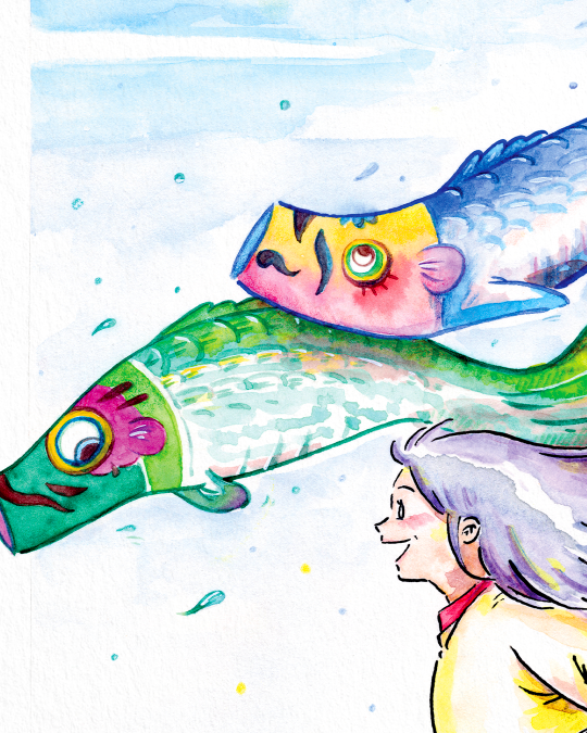 La fille aux koinobori 4